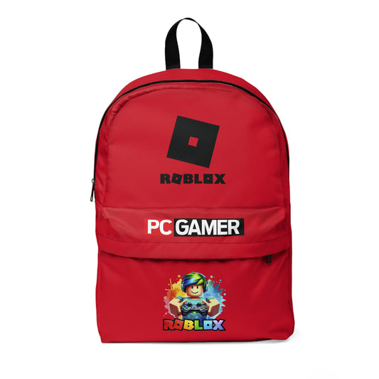 Roblox Level Up Gamer School Bag Dark red