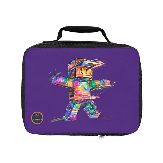 Purple Roblox Insulated Lunch Bag for Kids and Gamers