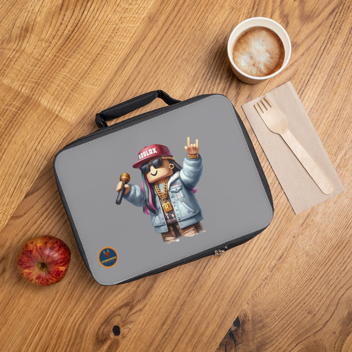 Insulated Roblox Lunch Tote Grey🎮✨⚡