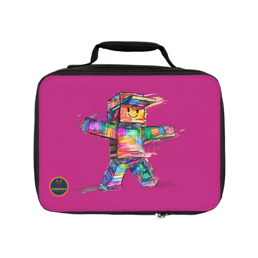 Pink Roblox Insulated Lunch Bag for Kids and Gamers