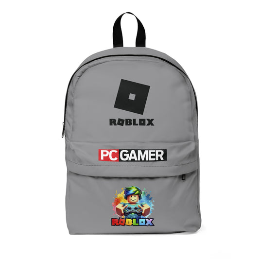 Roblox Level Up Gamer School Bag Grey