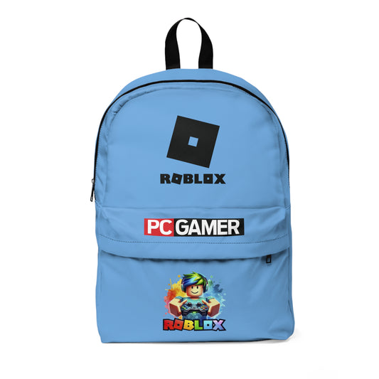 Roblox Level Up Gamer School Bag Light blue
