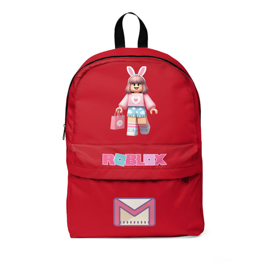 Roblox Bunny Girl Backpack Dark red