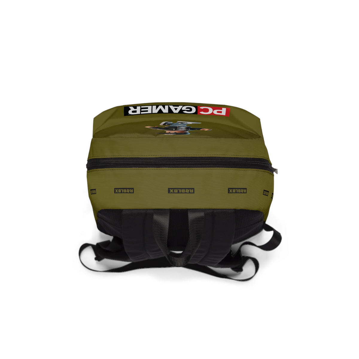 Roblox PC Gamer Backpack — Deep Olive Gaming School Bag