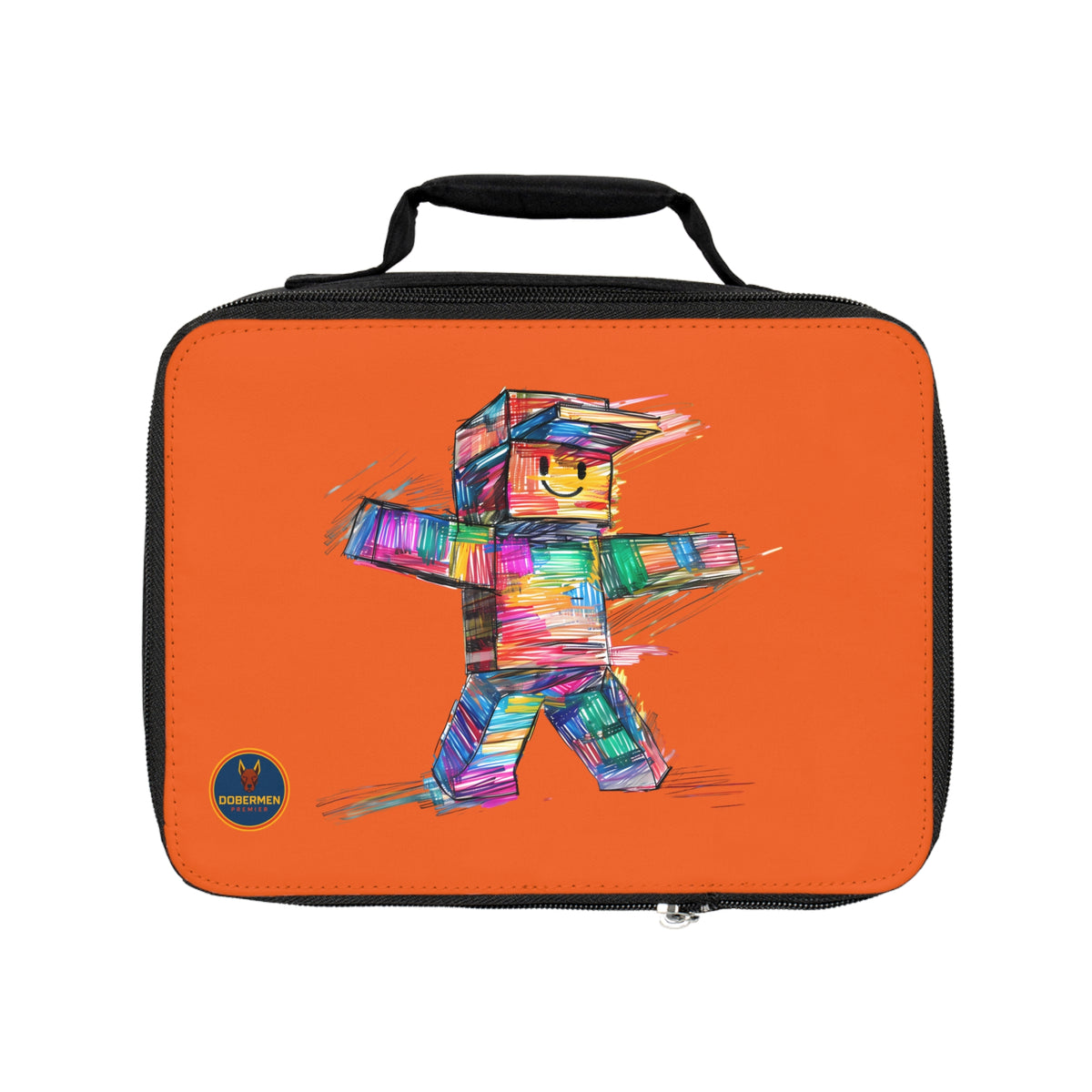 Orange Roblox Insulated Lunch Bag for Kids and Gamers