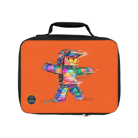 Orange Roblox Insulated Lunch Bag for Kids and Gamers