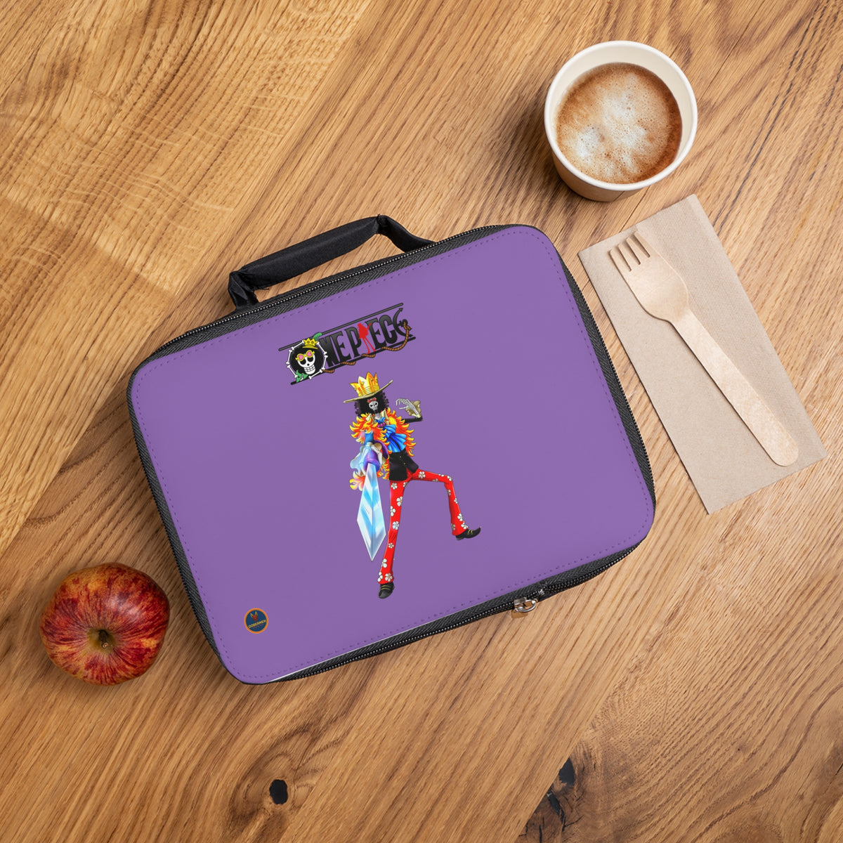 Brook One Piece Anime Lunch Bag Light purple 🍱