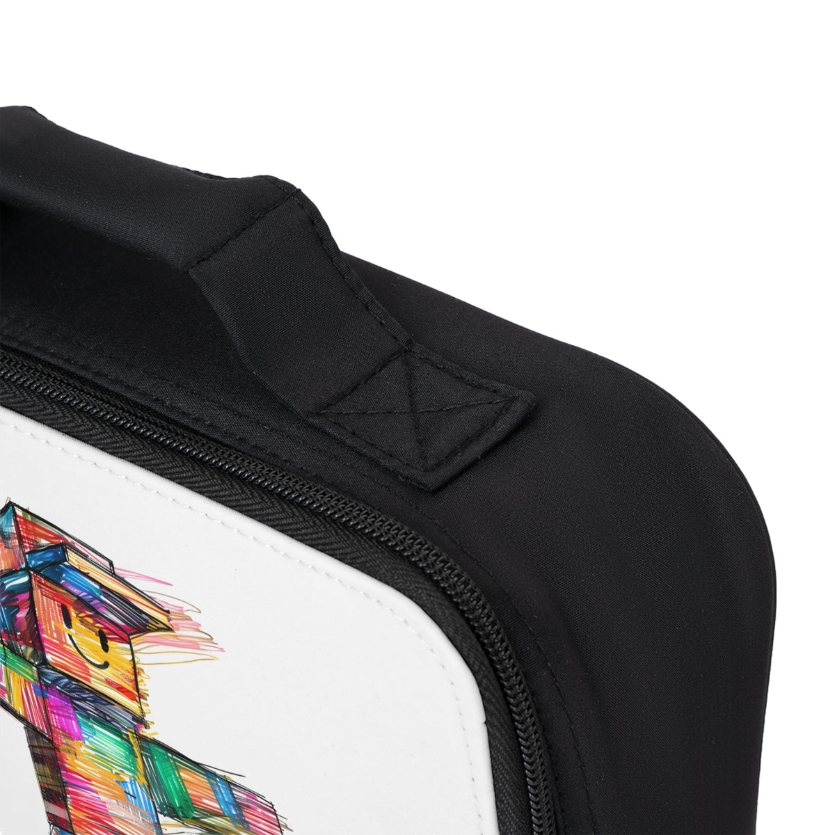 Black Roblox Insulated Lunch Bag for Kids and Gamers