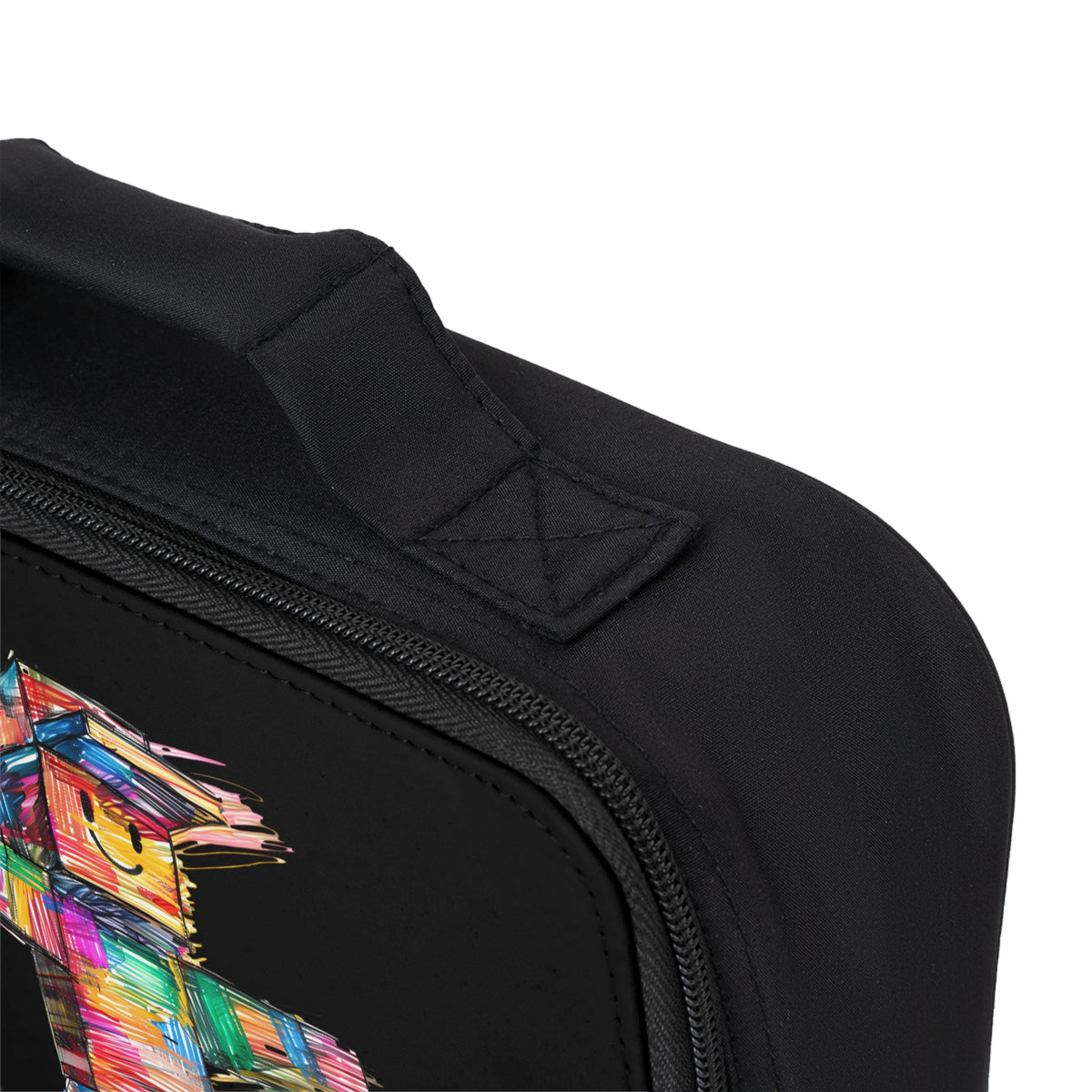 Black Roblox Graphic Insulated Lunch Bag for Kids and Gamers