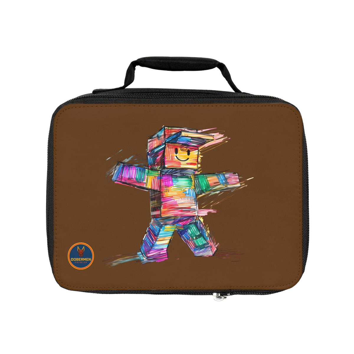 Brown Roblox Insulated Lunch Bag for Kids and Gamers