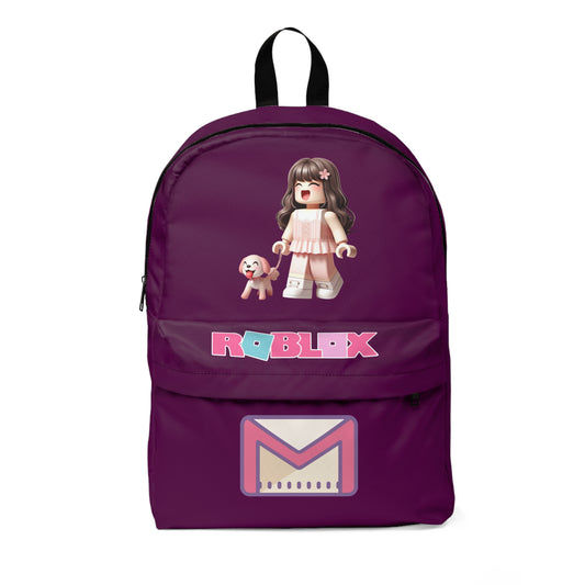 Roblox Soft Girl & Doggy Backpack Maroon