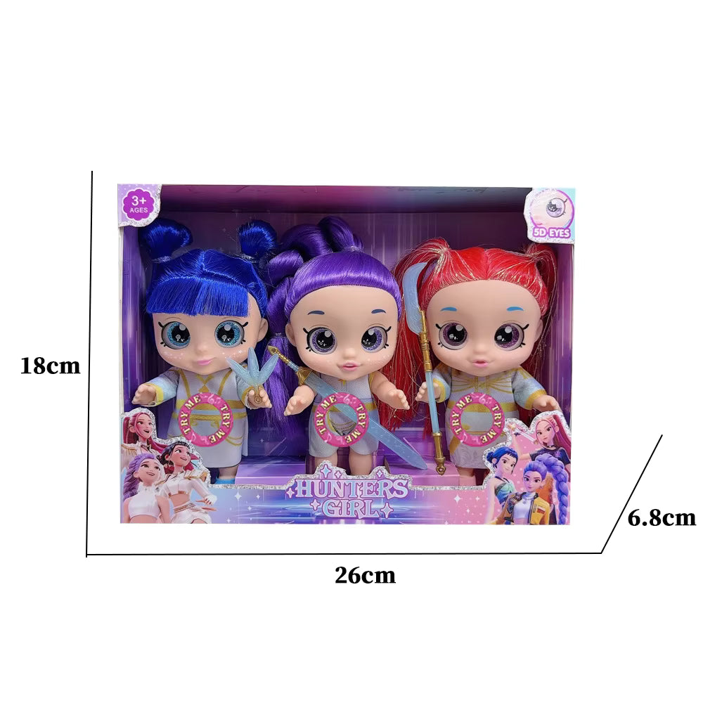 Hunters Girl 3-Pack 7-Inch Fashion Doll Set - Mira, Zoey & Rumi White Battle