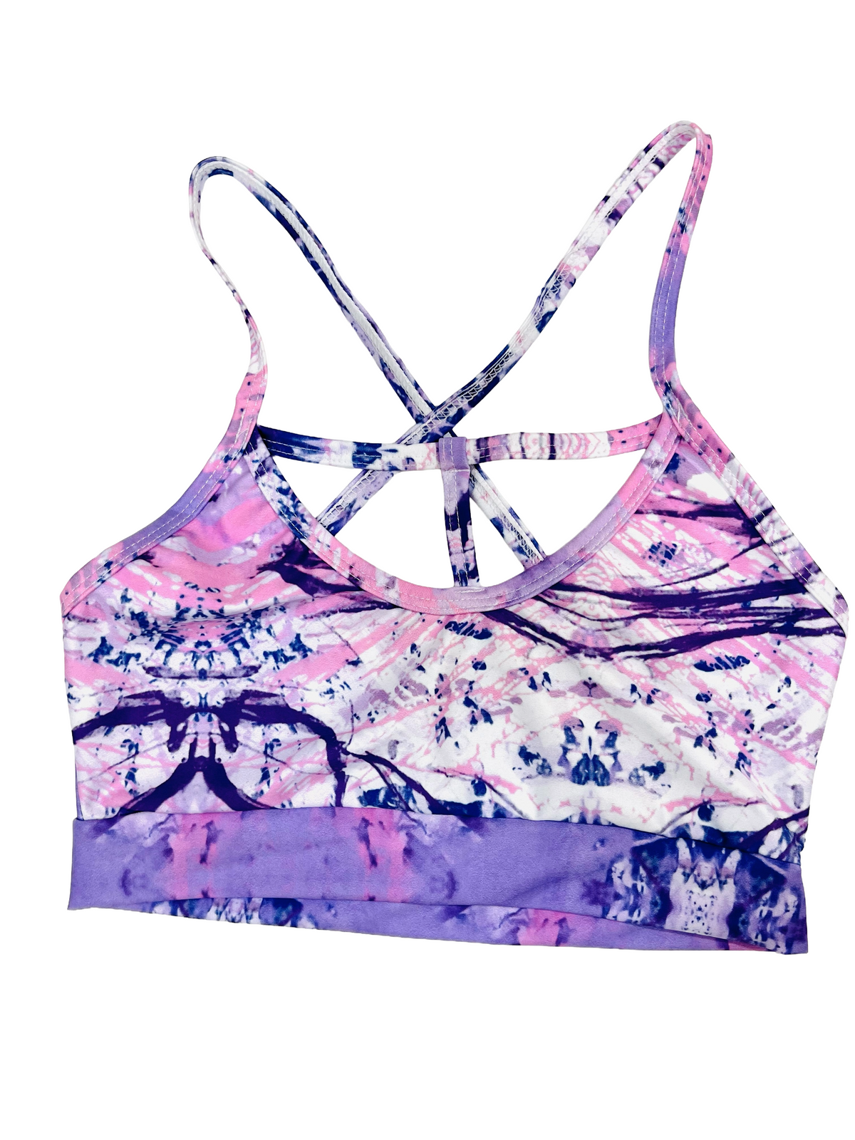 Samuga Style Women's Geometric Graphic Workout Set Sports Bra & Biker Shorts - White