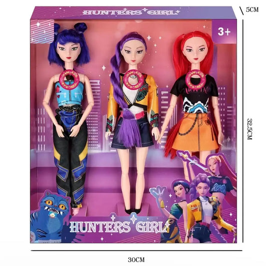 Idol KPop 3-Pack Fashion Doll Set - Casual Streetwear