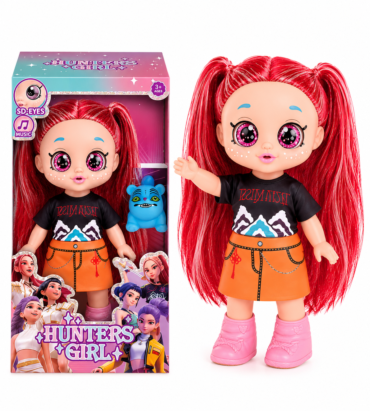 Hunters Girl 10-Inch Singing Fashion Doll, Streetwear Edition - Mira, Zoey & Rumi